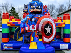 Marvel Legoland inflatable.