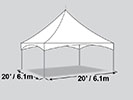 20' x 20' High Peak Frame Tent.