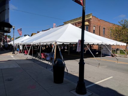 Street Festival in McComb - Two 40' x 80' Tents on Street.