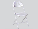 White Steel/Plastic Fanback Chair.